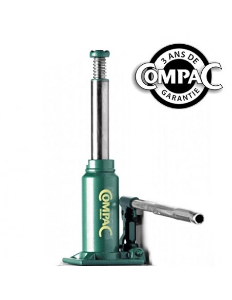 Cric bouteille hydraulique capacité 5 tonnes COMPAC CBJ5