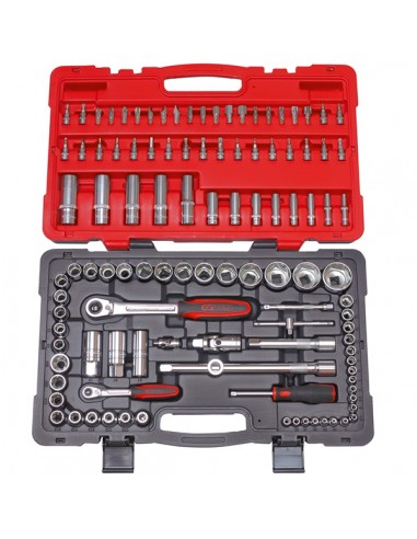 Coffret de douilles et accessoires ULTIMATE 1/4'' - 1/2'', 111 pièces Ks Tools