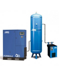 Compresseur d'air rotatif à vis réservoir vertical et sécheur d'air ABAC
