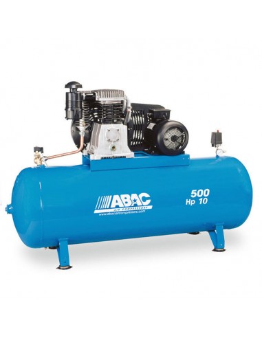 Compresseur d'air à piston réservoir de 500 litres moteur triphasé de 10 CV ABAC