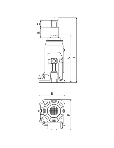 Cric bouteille hydraulique 10 tonnes...