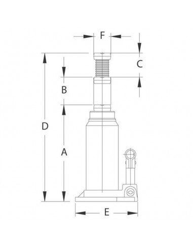 Cric bouteille hydraulique 15 tonnes