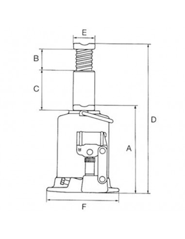 Cric bouteille 5 tonnes Weber-Hydraulik®
