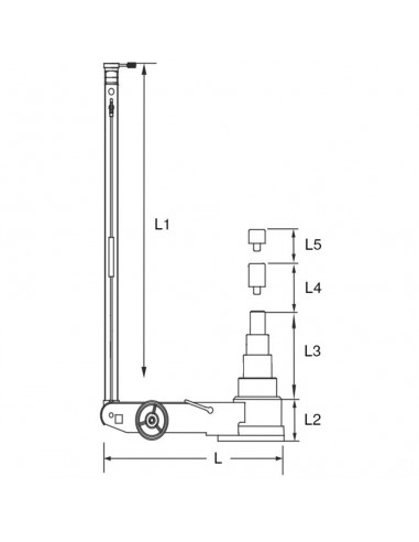Cric hydropneumatique PL 40/20 tonnes...